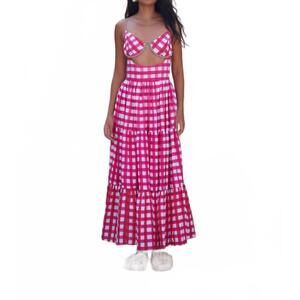 NEW MO MAYA runa maxi dress in pink/white